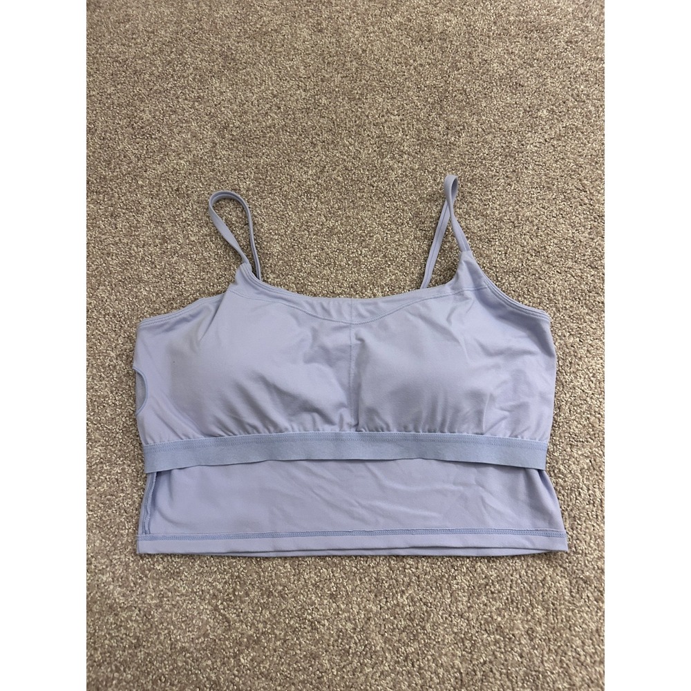 Active Camisole Women Large Lavender Excellent Padded Shelf Bra Top